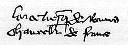 example of the Archbishop's signature