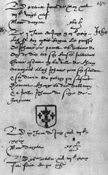 picture of the document that ennobled Joan and her family