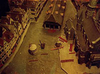 model of Rouen's old market square