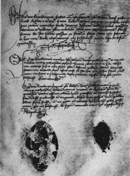 picture of the last page of Joan's trial